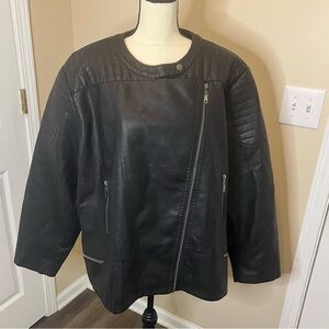 NWT Women’s Faux Leather Moto Jacket 3X